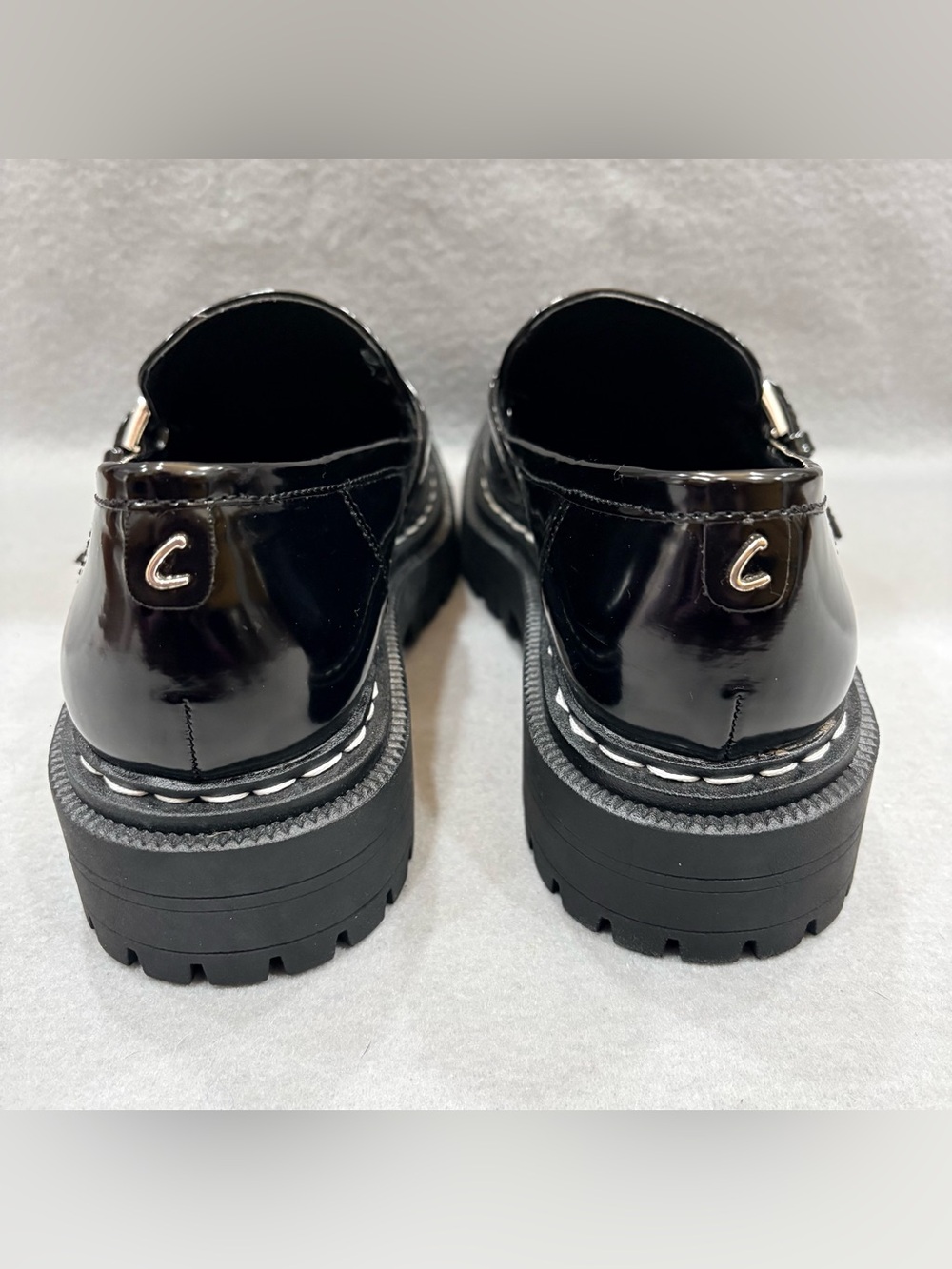 Circus by Sam Edelman Everly Patent Lug Sole Loafers Sz 9 - Picture 6 of 9